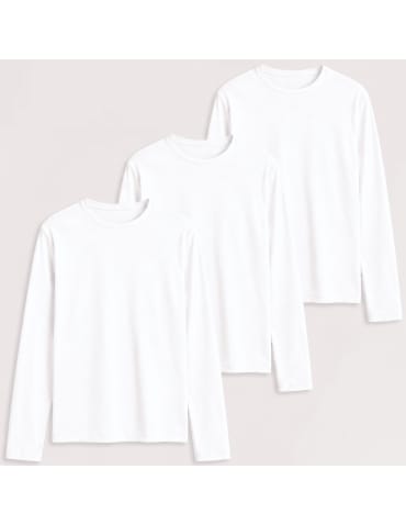 Wielopak koszulek męskich z długim rękawem bawełniane dopasowane Slim Fit 3-pak 3XL
