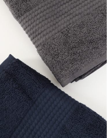 Nowości - Ręcznik łazienkowy bawełniany frotte 50x100 cm miękki i chłonny GRANATOWY - produkt 6