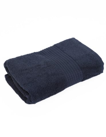 Nowości - Ręcznik łazienkowy bawełniany frotte 50x100 cm miękki i chłonny GRANATOWY - produkt 3