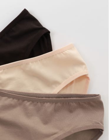 Majtki bikini damskie bawełniane wielopak 3-pak - WIELOKOLOROWY  - produkt 2