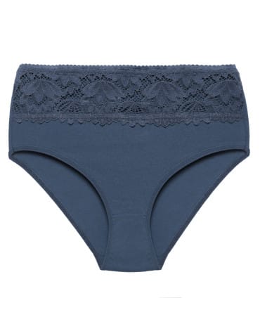 Majtki z wysokim stanem - Majtki bikini damskie maxi z koronkowym pasem 3-pak WIELOKOLOROWY - produkt 6