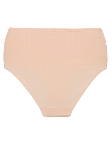 Majtki z wysokim stanem - Damskie figi maxi bikini majtki z wysokim stanem w prążek 4-pak WIELOKOLOROWY - produkt 4
