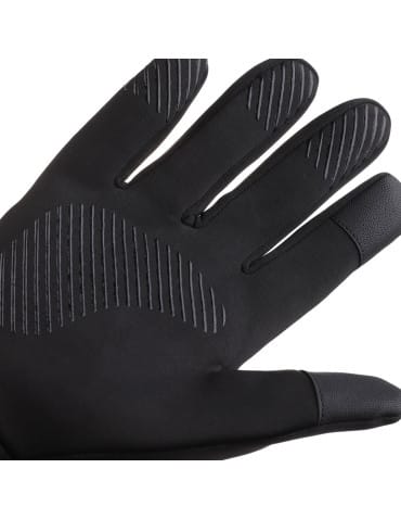 Rękawiczki męskie Softshell dotykowe ocieplane polarem - CZARNY