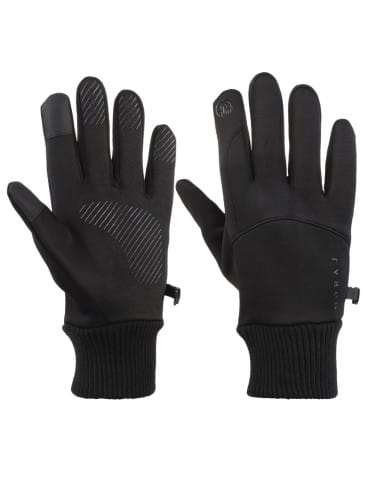 Rękawiczki męskie Softshell dotykowe ocieplane polarem - CZARNY  - produkt 2