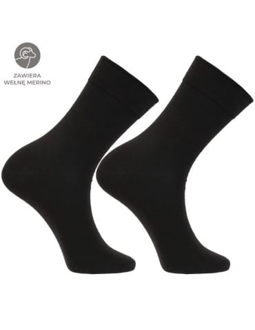 Skarpety męskie klasyczne długie z domieszką wełny merino