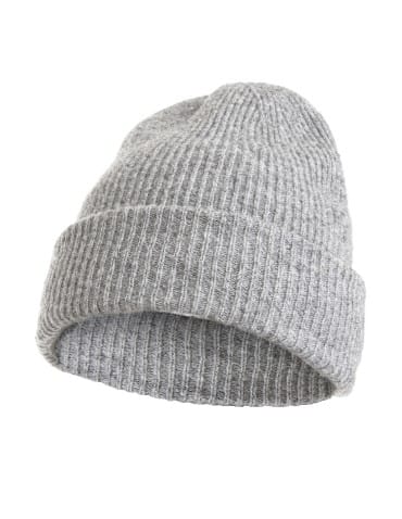 Czapki i opaski - Ciepły komplet zimowy damski prążkowana czapka beanie i miękki szalik SZARY UNI  - produkt 2