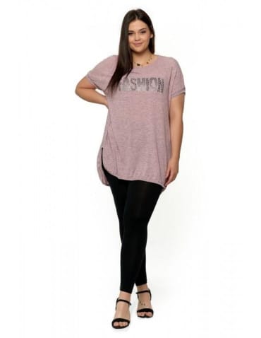 Legginsy damskie - Klasyczne bawełniane legginsy plus size CZARNY - produkt 1