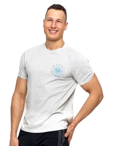 Koszulki i Tank Topy - Koszulka męska T-shirt z krótkim rękawem JASNY SZARY - produkt 1
