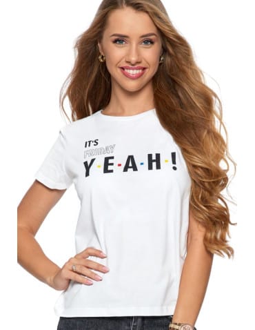 Koszulki i T-shirty - Damski t-shirt friday 100% BIAŁY - produkt 1