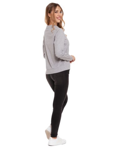 Bluzy damskie - Bluza damska wkładana bez kaptura bawełniana JASNY SZARY - produkt 7
