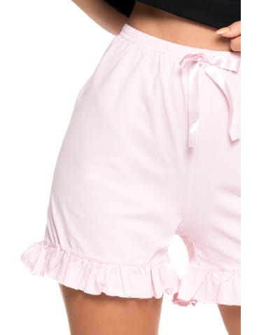 Na ramiączkach - Piżama damska bawełniana bez rękaw&oacute;w z falbankami Plus Size CZARNY - produkt 4