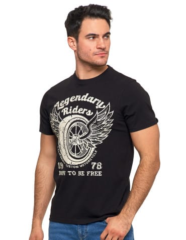 Koszulki i Tank Topy - Koszulka męska t-shirt Legendary Riders CZARNY - produkt 1