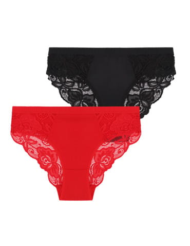 Majtki figi - Majtki figi bikini damskie z koronkowym wykończeniem 6-pak WIELOKOLOROWY - produkt 5