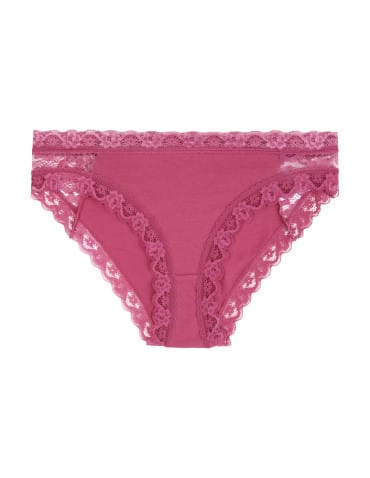 Majtki figi bikini damskie bawełniane z koronką 6-pak - WIELOKOLOROWY - produkt 2