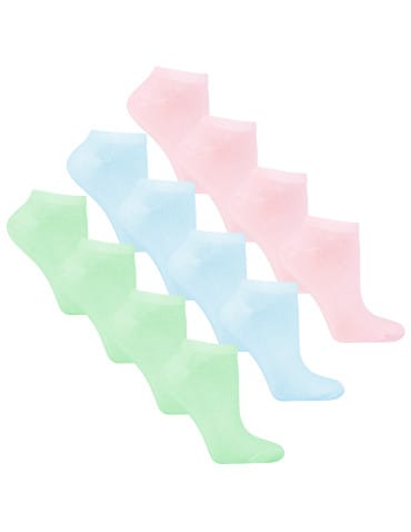 Skarpetki stopki bambusowe damskie 12-pak - PASTELOWY
