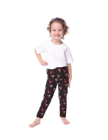 Odzież - Legginsy młodzieżowe w renifery CZARNY - produkt 1