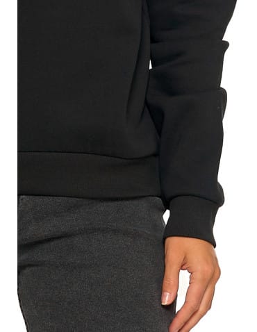 Bluzy damskie - Damska bluza z kapturem ocieplana z motywem graficznym WIELOKOLOROWY - produkt 4