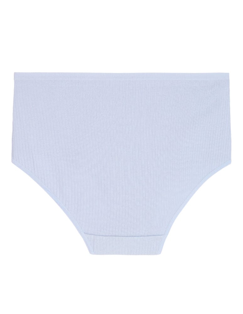 Majtki figi - Damskie majtki bawełniane z wysokim stanem Plus Size 4-pak WIELOKOLOROWY - produkt moraj.pl 2