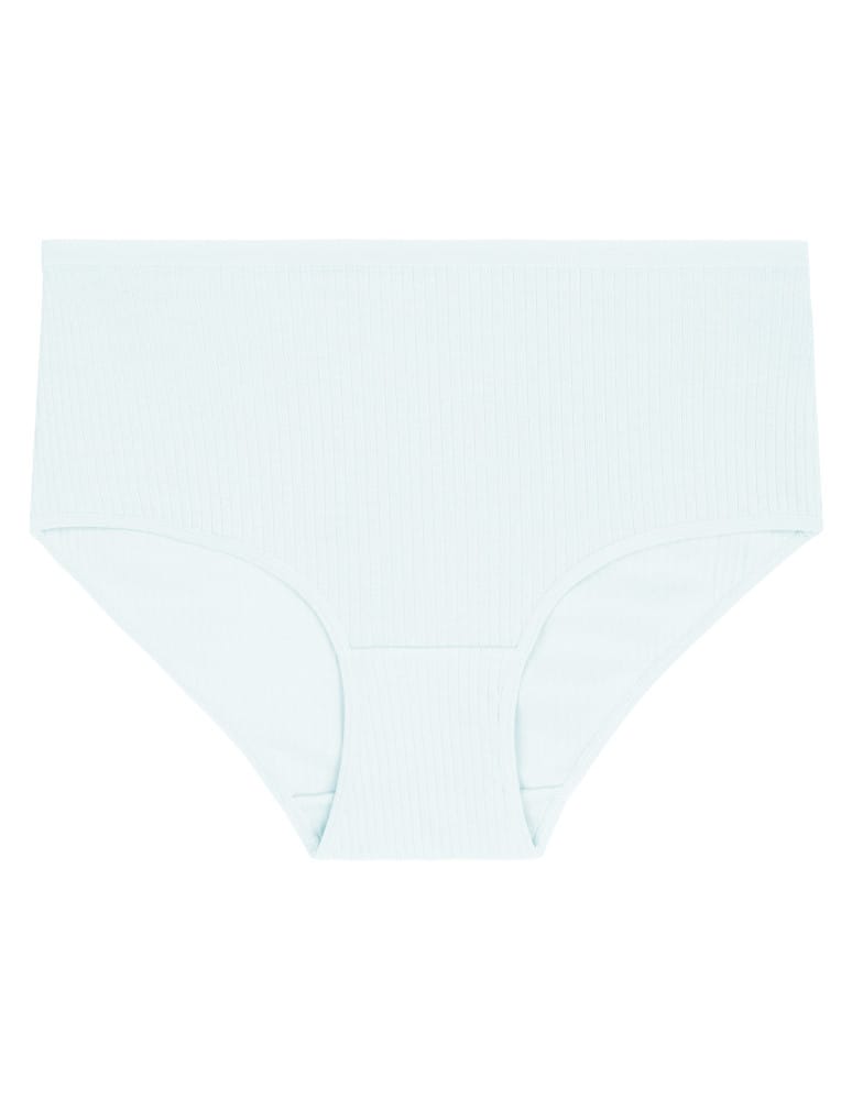 Majtki figi - Damskie majtki bawełniane z wysokim stanem Plus Size 4-pak WIELOKOLOROWY - produkt moraj.pl 4