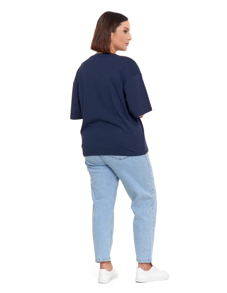 Koszulki i T-shirty - T-shirt damski oversize z nadrukiem BIAŁY - produkt moraj.pl 6