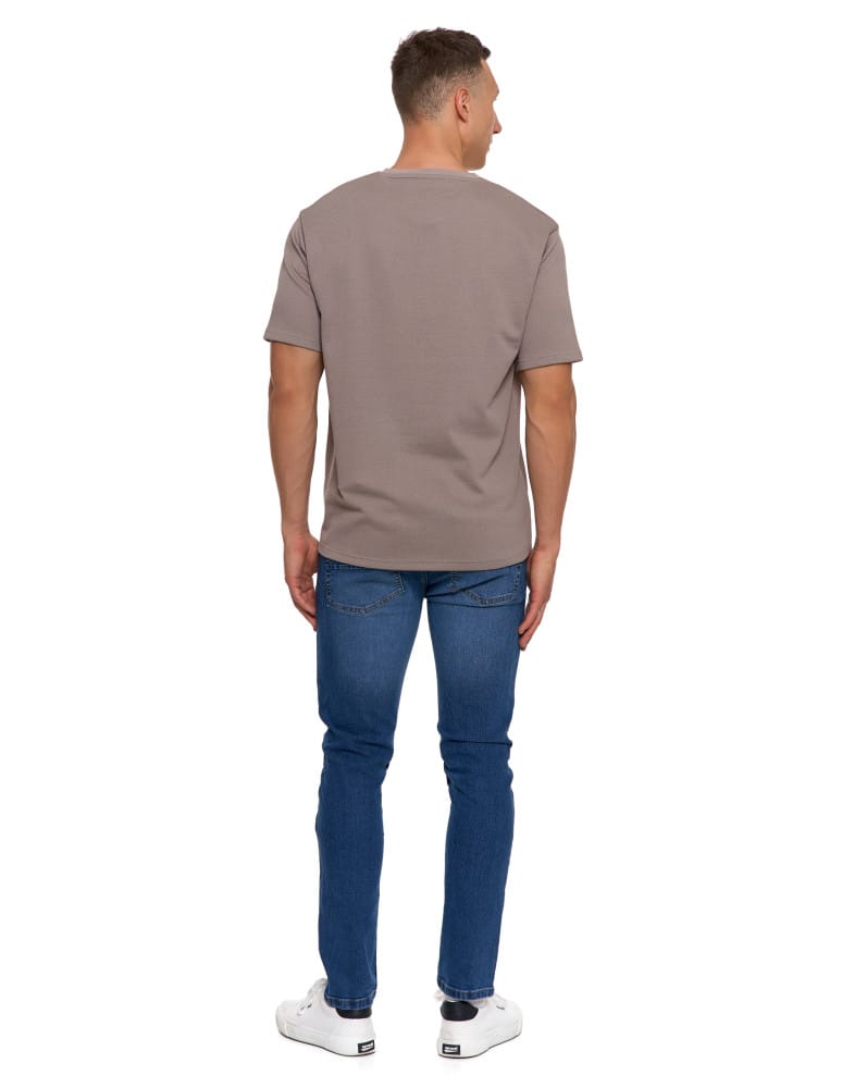 Koszulki i Tank Topy - T-shirt męski klasyczny bawełniany PREMIUM BEŻOWY  - produkt moraj.pl 8