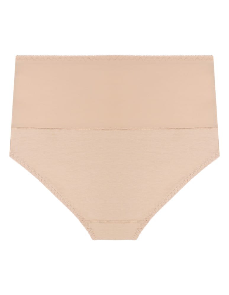 Majtki figi - Majtki damskie maxi bikini z wysokim stanem modelujące 3-pak BEŻOWY  - produkt moraj.pl 6