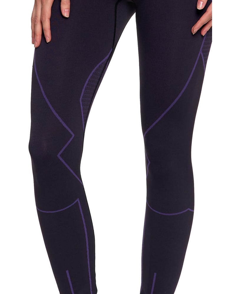 Bielizna termoaktywna - Damskie legginsy termoaktywne bezszwowe FIOLETOWY  - produkt moraj.pl 7