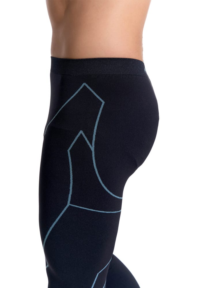 Bielizna termoaktywna - Męska bielizna termoaktywna legginsy z jonami srebra NIEBIESKI  - produkt moraj.pl 7