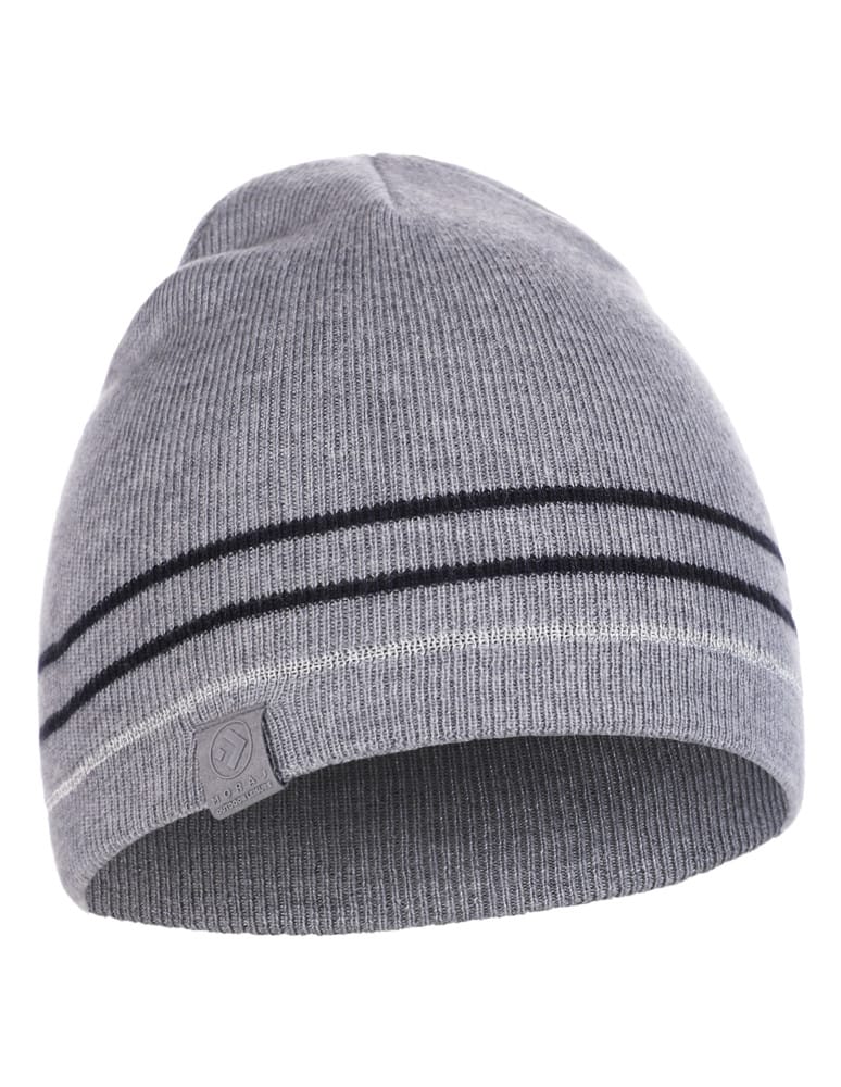 Czapki zimowe - Czapka męska zimowa z przędzą odblaskową i wełną merino SZARY - produkt moraj.pl 2