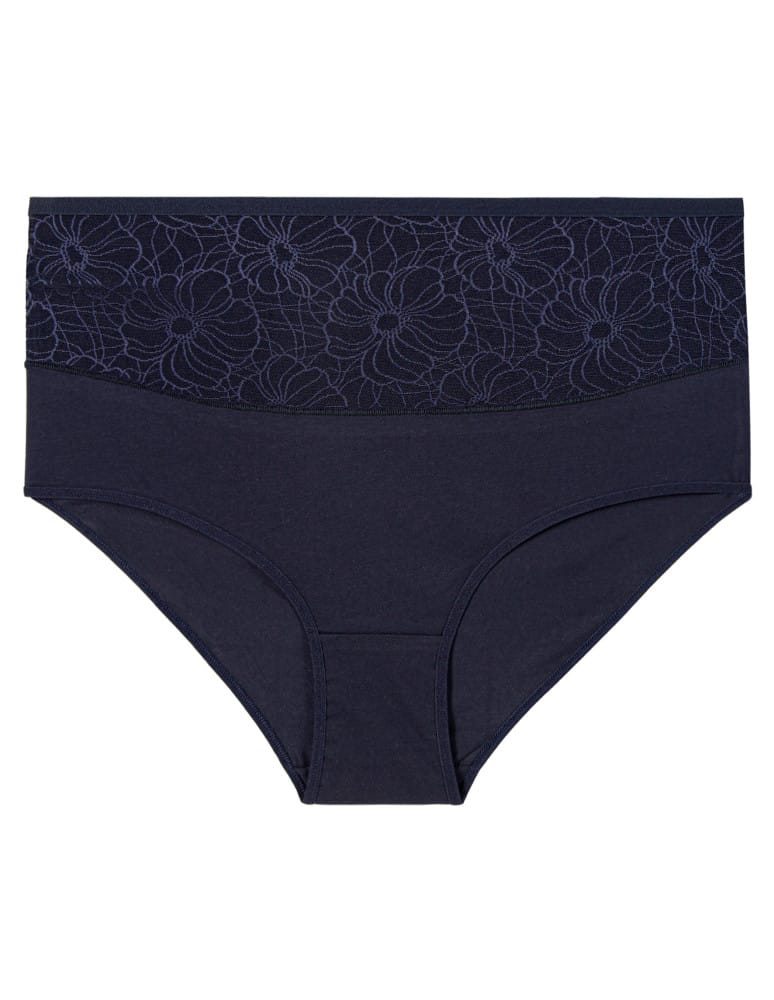 Majtki z wysokim stanem - Majtki damskie maxi bikini Plus Size z koronką 6-pak WIELOKOLOROWY  - produkt moraj.pl 2