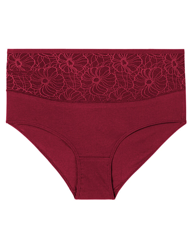 Majtki z wysokim stanem - Majtki damskie maxi bikini Plus Size z koronką 6-pak WIELOKOLOROWY  - produkt moraj.pl 3