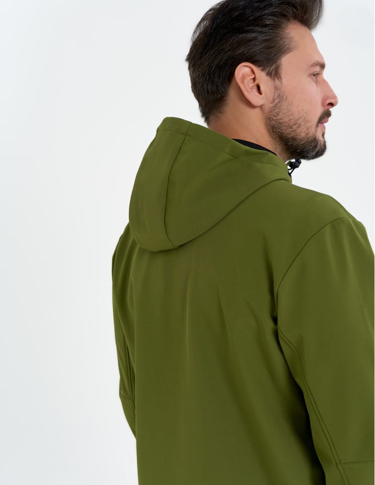 Kurtki przejściowe - Męska kurtka przejściowa softshell przeciwdeszczowy KHAKI - produkt moraj.pl 17