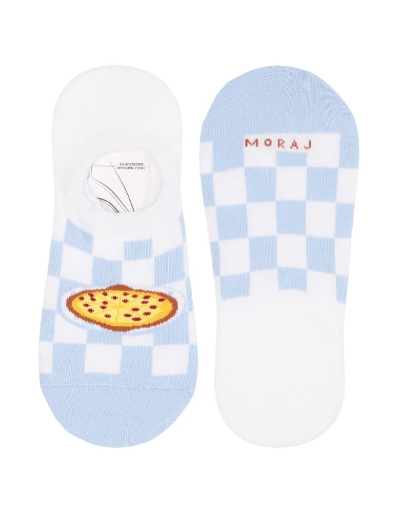 Niskie stopki - Skarpetki niskie stopki damskie pizza, frytki, popcorn 3-pak WIELOKOLOROWY  - produkt moraj.pl 4