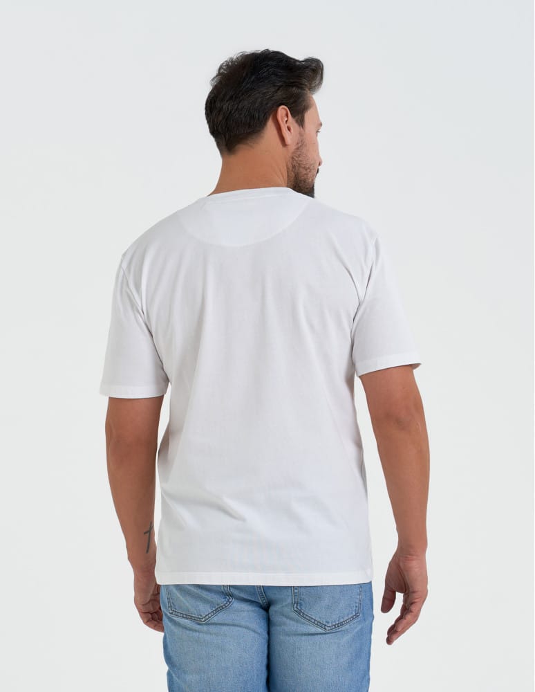 Koszulki z krótkim rękawem - T-shirt męski z nadrukiem morza BIAŁY - produkt moraj.pl 3