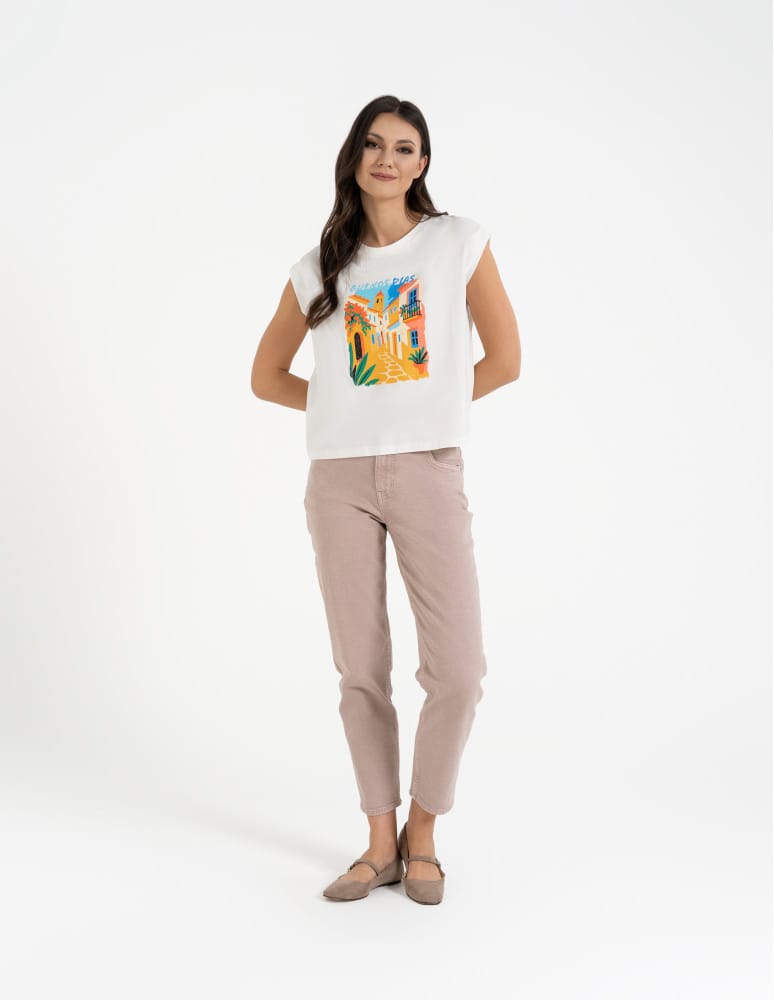 Koszulki z krótkim rękawem - T-shirt damski bawełniany z nadrukiem WZÓR 2 - produkt moraj.pl 11