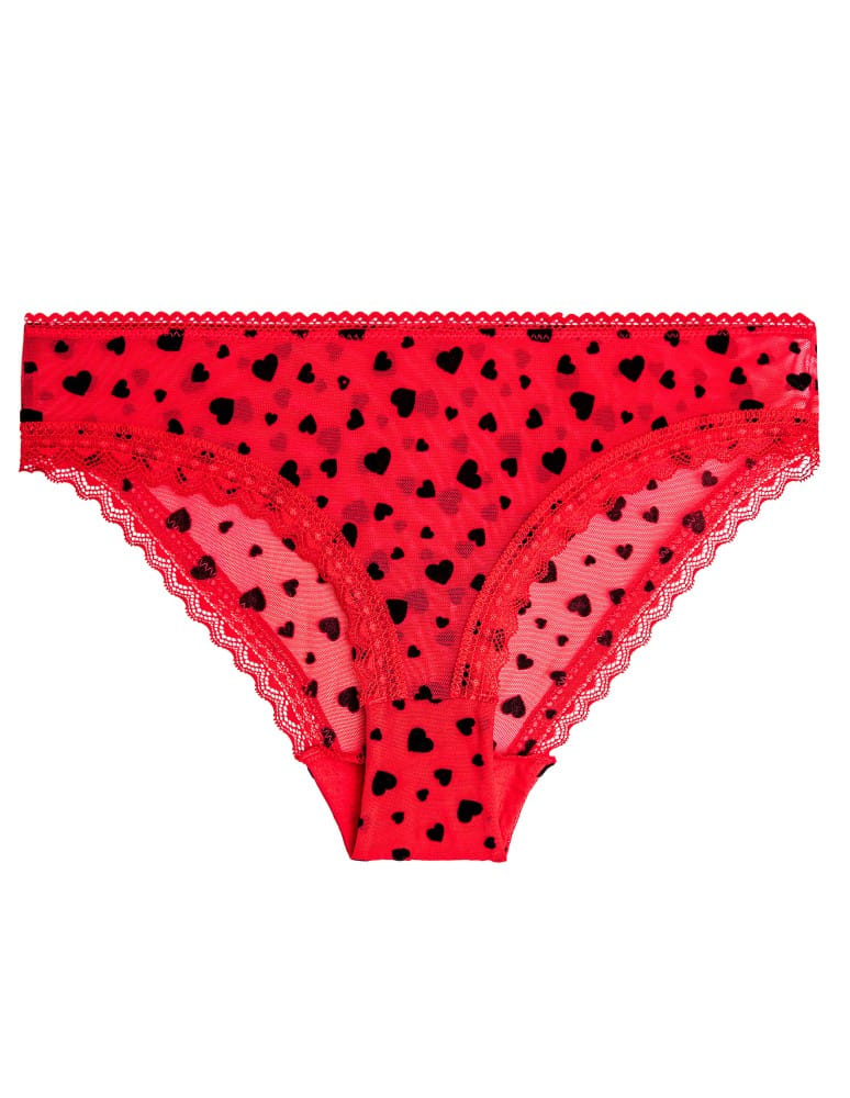 Wielopaki bielizny - Majtki figi klasyczne bikini damskie z siateczką i koronką 3-pak WIELOKOLOROWY  - produkt moraj.pl 3