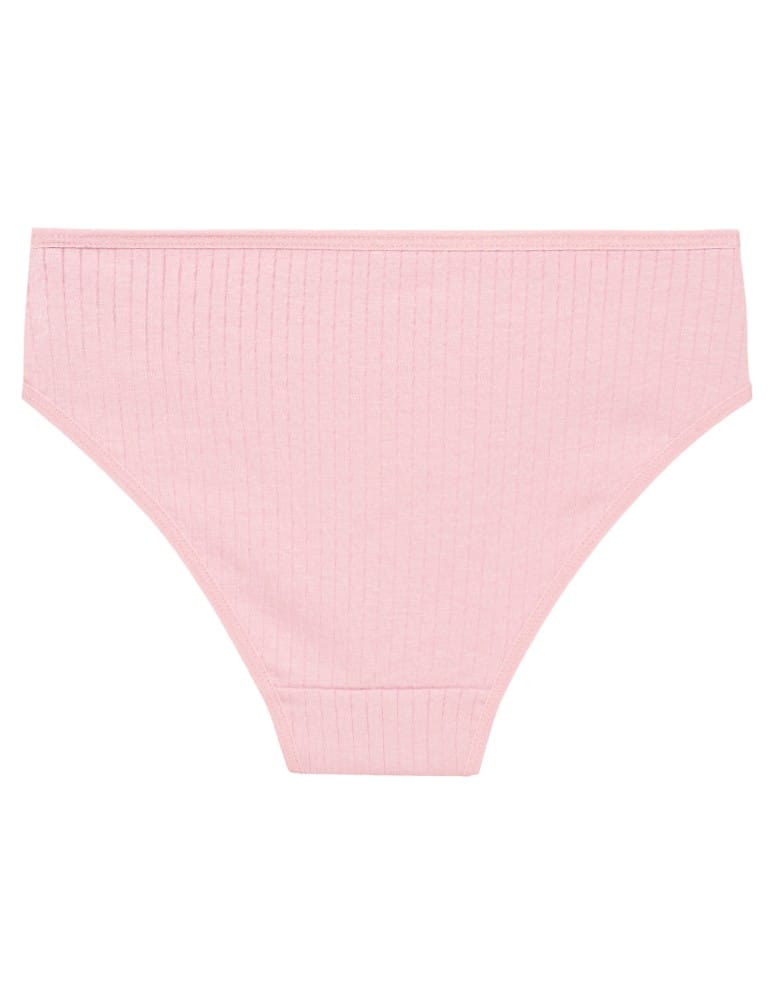 Majtki figi - Majtki damskie figi bikini bawełniane w delikatny prążek z koronką 6-pak WIELOKOLOROWY - produkt moraj.pl 3
