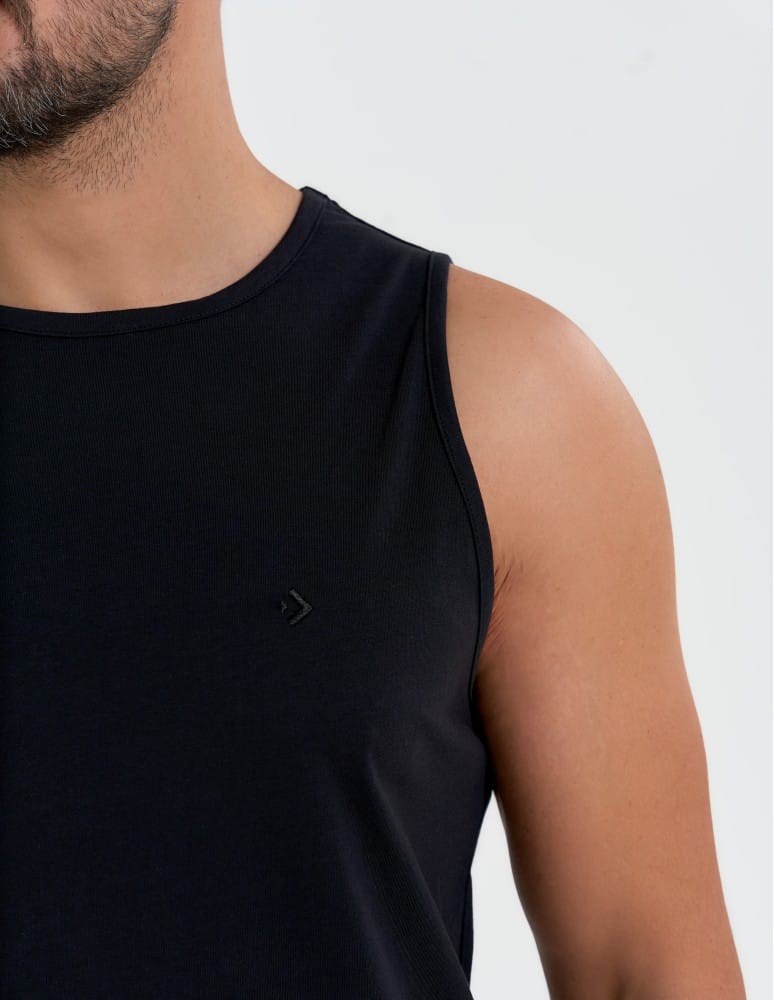 Tank Topy - Tank top męski bawełniany koszulka bez rękawów CZARNY - produkt moraj.pl 4