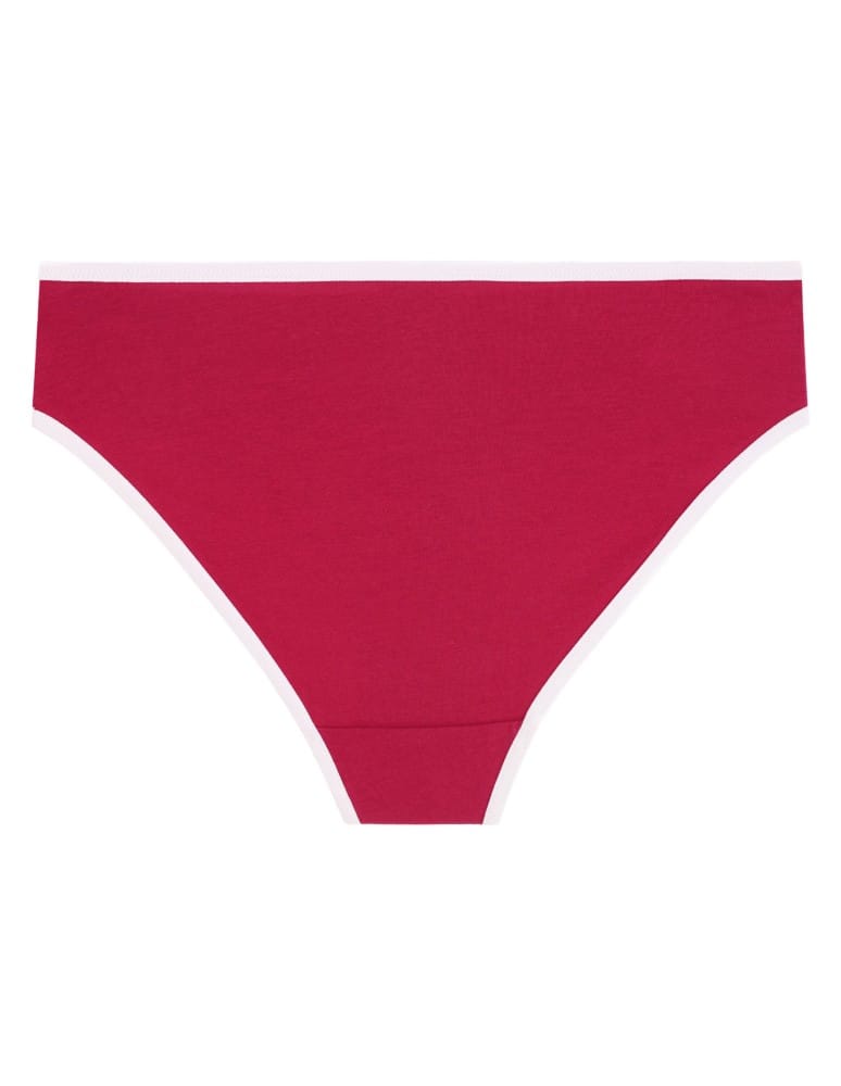 Majtki figi - Damskie figi bikini z bawełny czesanej z siateczkową wstawką 4-pak WIELOKOLOROWY - produkt moraj.pl 6