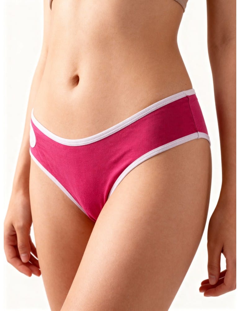 Majtki figi - Damskie figi bikini z bawełny czesanej z siateczkową wstawką 4-pak WIELOKOLOROWY - produkt moraj.pl 4
