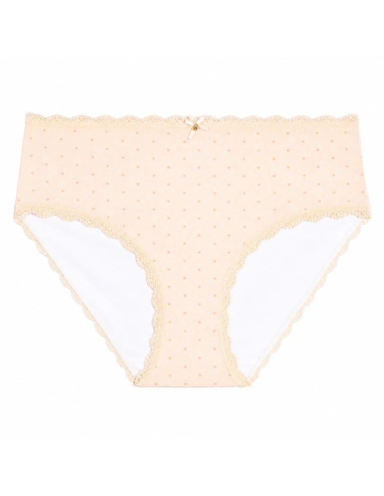 Majtki z wysokim stanem - Majtki damskie maxi bikini bawełniane z koronką komplet 5-pak WIELOKOLOROWY - produkt moraj.pl 2