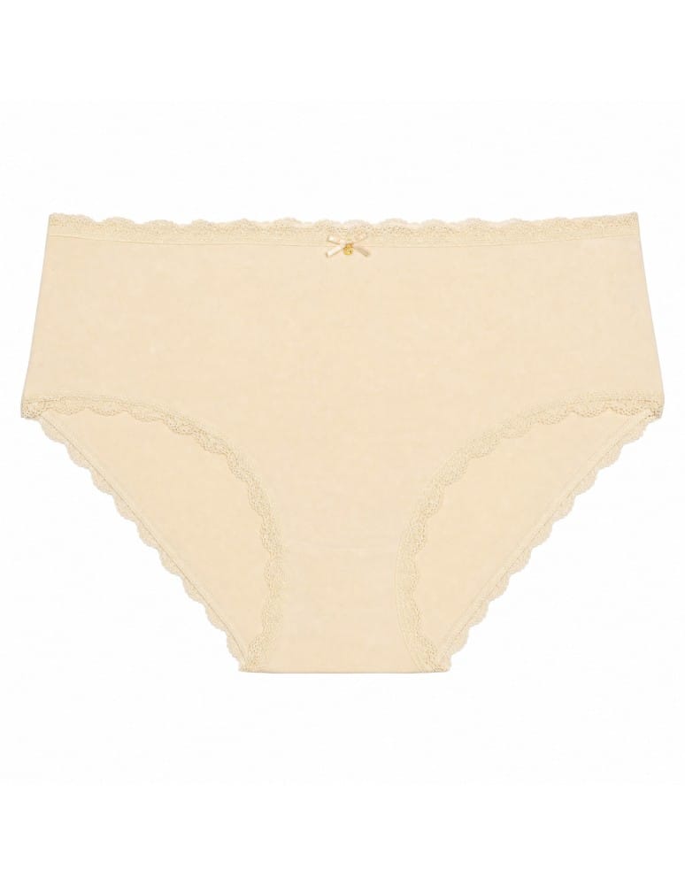 Majtki z wysokim stanem - Majtki damskie maxi bikini bawełniane z koronką komplet 5-pak WIELOKOLOROWY - produkt moraj.pl 6