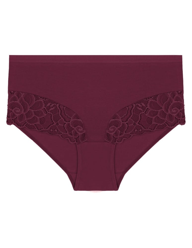 Majtki figi - Majtki damskie maxi bikini bawełniane z wysokim stanem i kwiatową koronką 4-pak WIELOKOLOROWY - produkt moraj.pl 2