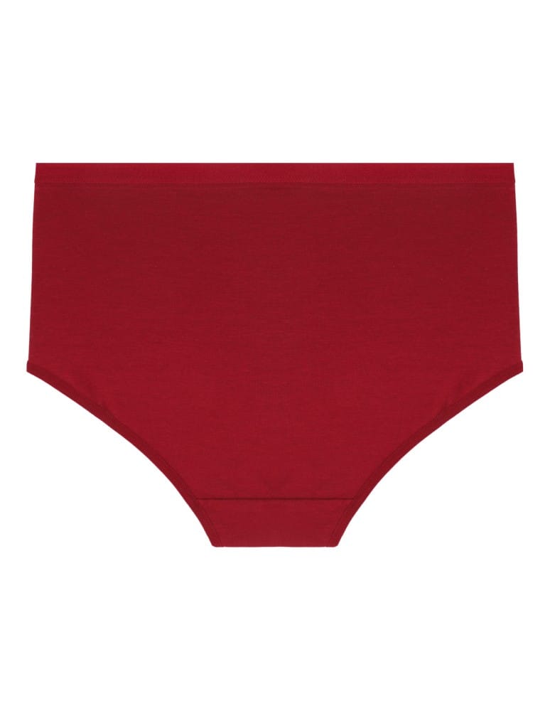 Majtki figi - Majtki damskie maxi bikini bawełniane z wysokim stanem i kwiatową koronką 4-pak WIELOKOLOROWY - produkt moraj.pl 4