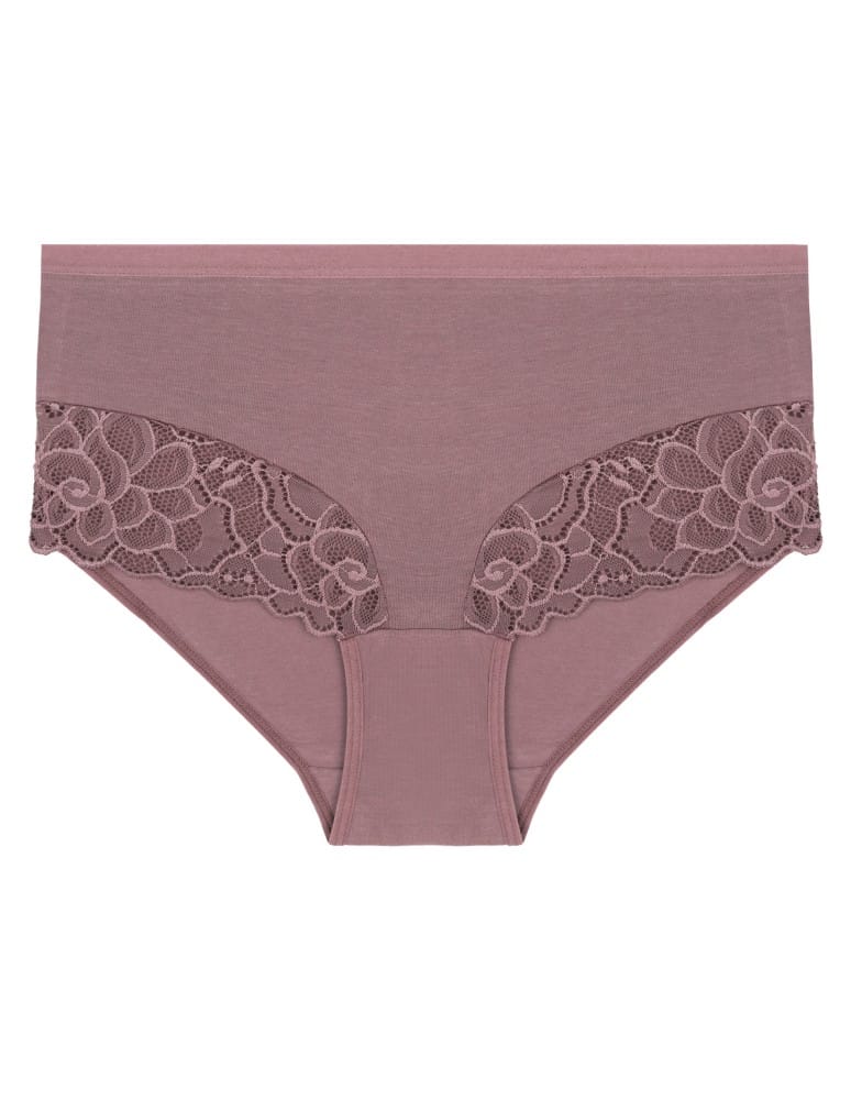 Majtki figi - Majtki damskie maxi bikini bawełniane z wysokim stanem i kwiatową koronką 4-pak WIELOKOLOROWY - produkt moraj.pl 6