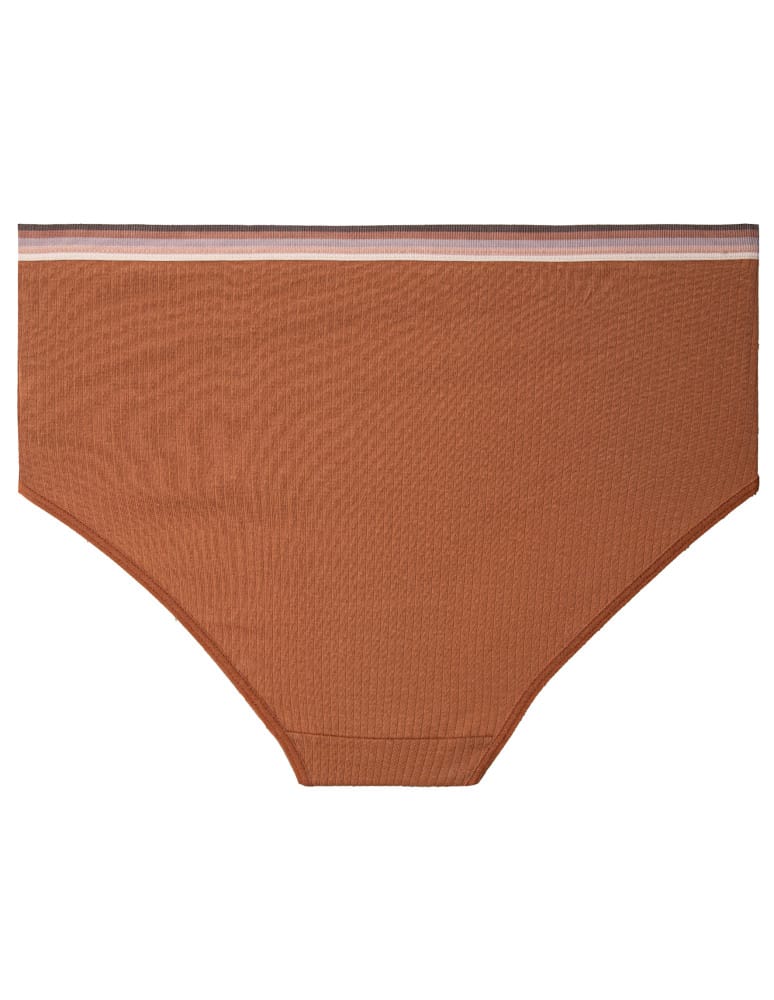 Majtki z wysokim stanem - Majtki damskie wygodne maxi bikini prążkowane bawełniane 3-pak WIELOKOLOROWY  - produkt moraj.pl 5