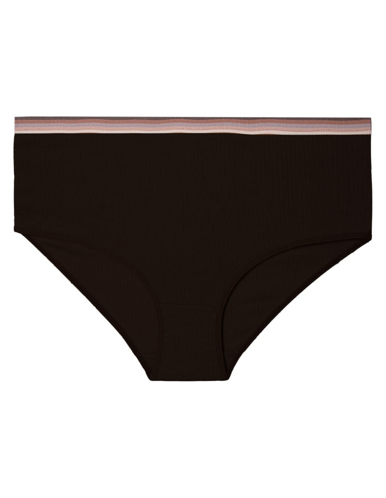 Majtki z wysokim stanem - Majtki damskie wygodne maxi bikini prążkowane bawełniane 3-pak WIELOKOLOROWY  - produkt moraj.pl 3
