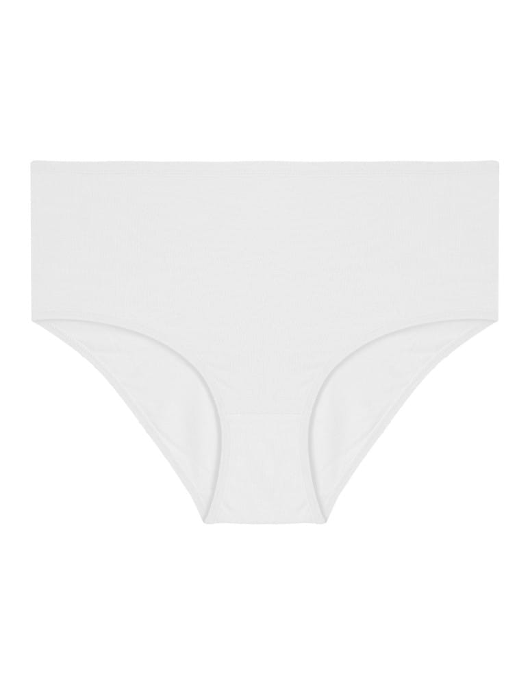 Majtki z wysokim stanem - Majtki damskie maxi bikini wygodne z modalu wysoki stan 3-pak WIELOKOLOROWY  - produkt moraj.pl 3