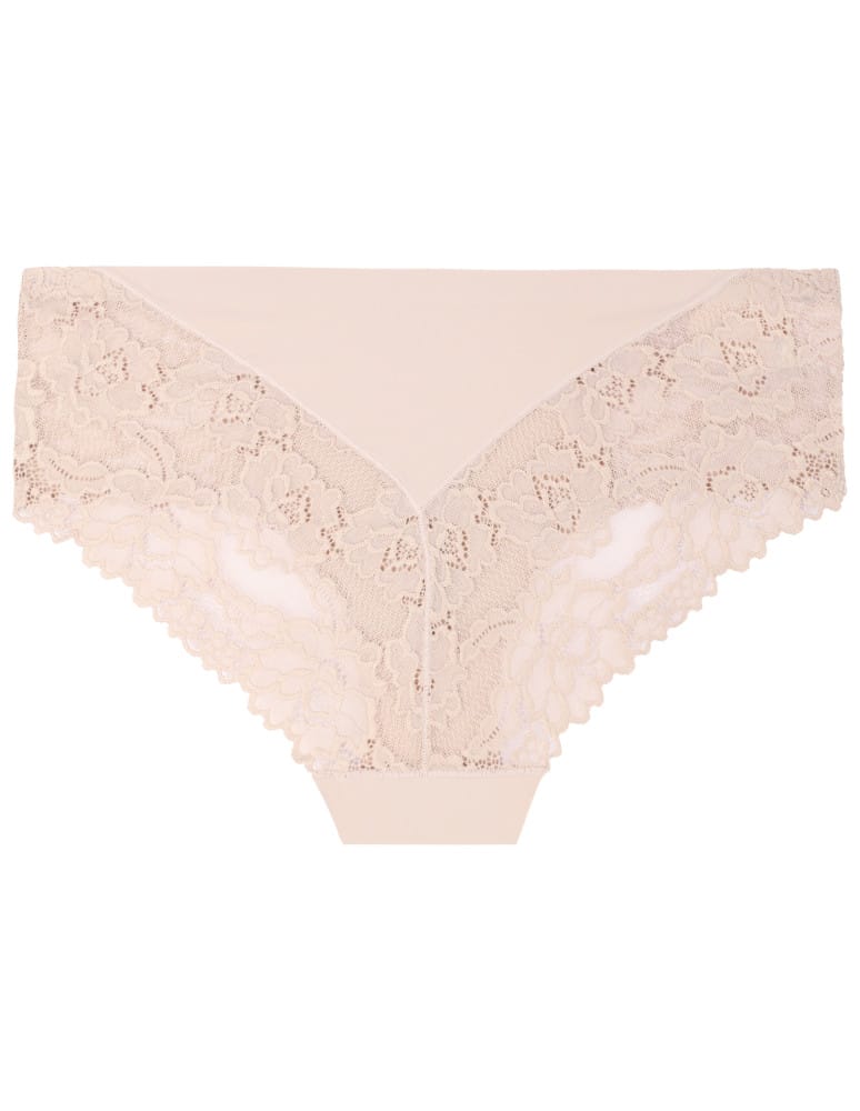Majtki figi - Majtki damskie bikini laserowo cięte z efektownym koronkowym tyłem 3-pak WIELOKOLOROWY - produkt moraj.pl 2