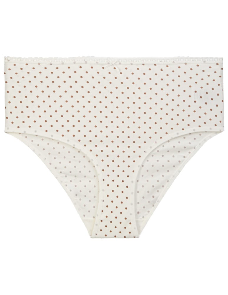 Majtki figi - Majtki damskie maxi bikini bawełniane wykończone ozdobną lam&oacute;wką 4-pak WIELOKOLOROWY  - produkt moraj.pl 3